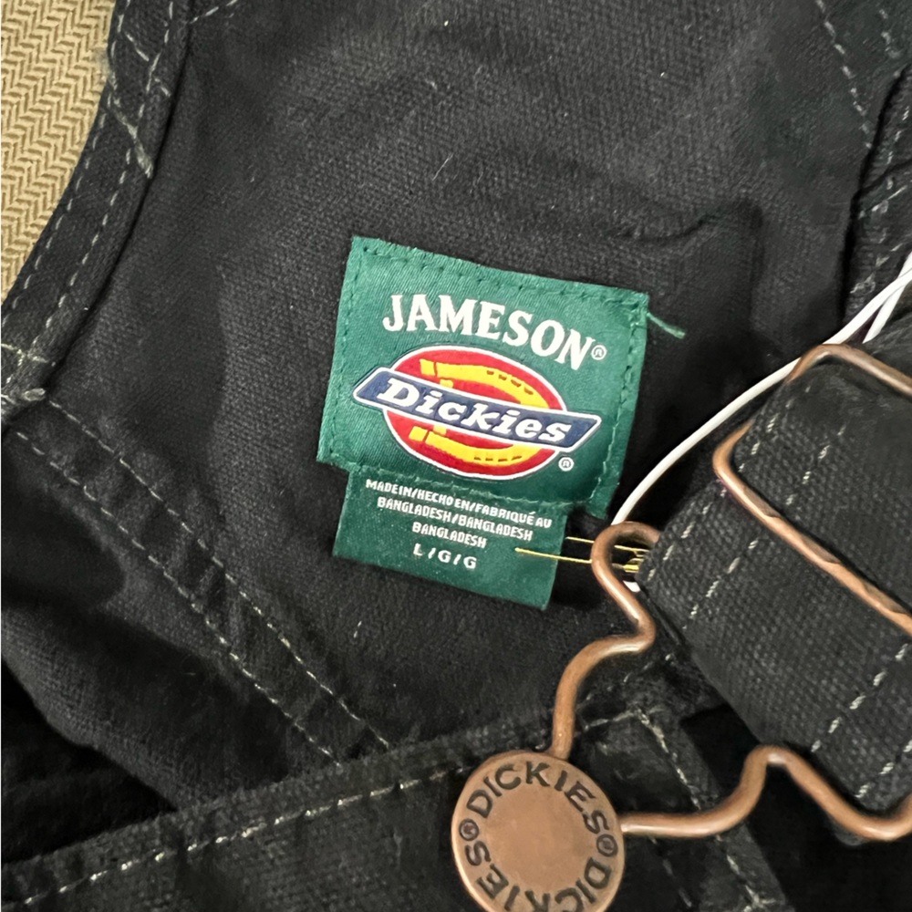 New with tags. Men’s Dickies x Jameson Black Overalls size large. With patch